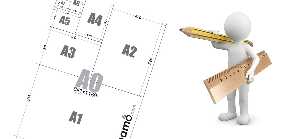 Composición Derivar desnudo Medidas de Páginas A0, A1, A2, A3, A4, A5, A6, A7 y A8 | Ladinamo