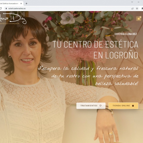 Web con SEO local de Elena Díez, Centro de Estética Avanzada en Logroño
