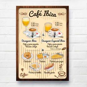 Cartel caballete Café Ibiza