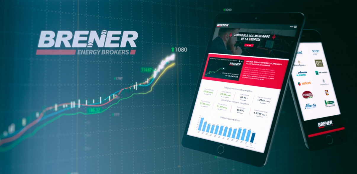 Portal web y muestreo de datos de cotizaciones Brener Energy Brokers