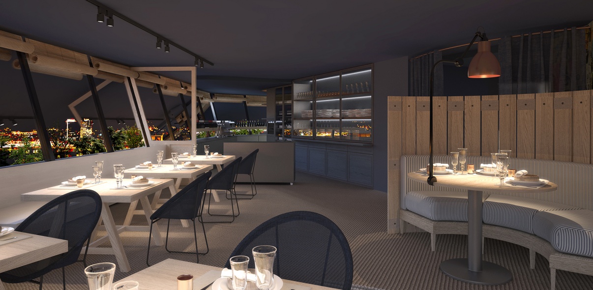 Interiores 3D Restaurante en Barcelona 